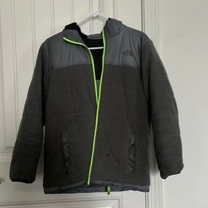 Kids Grey NorthFace puffer jacket